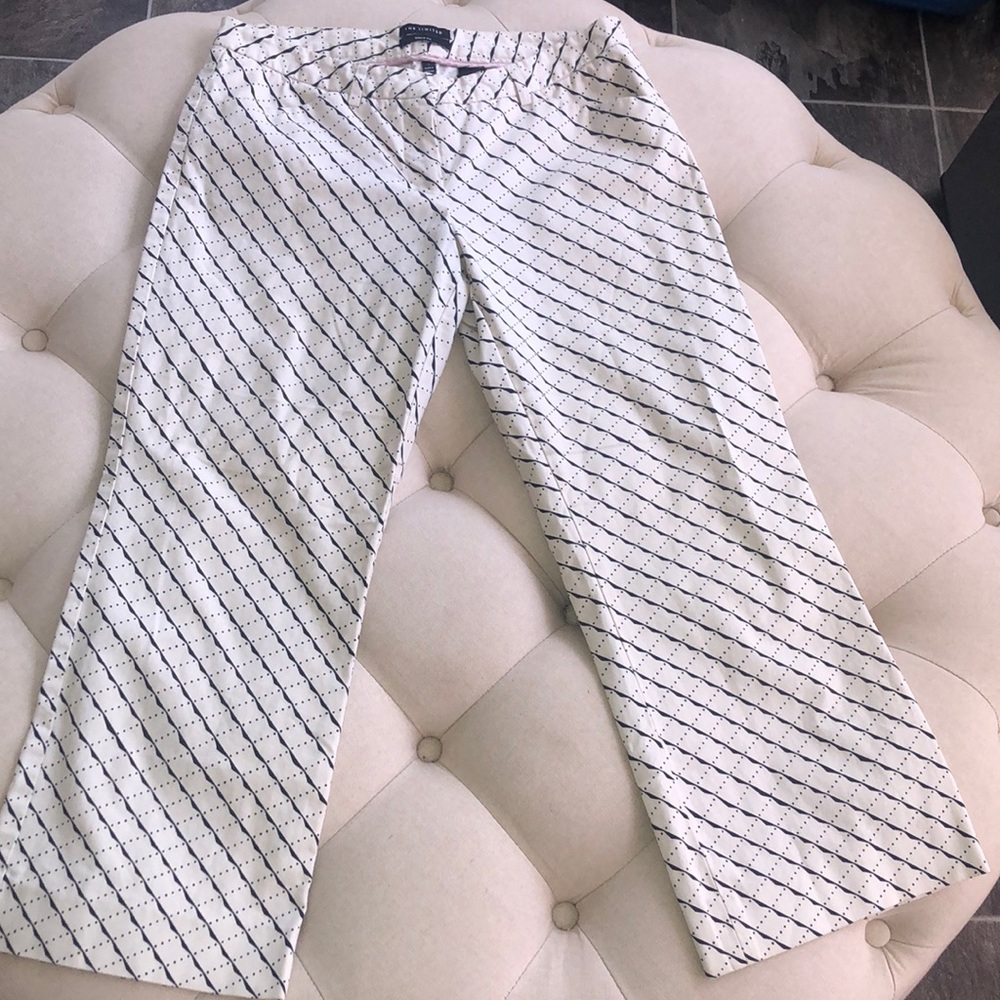 The Limited Drew fit cut off pant cream and black